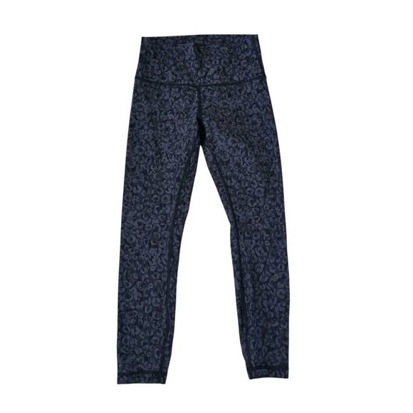 Lululemon Wunder Under Leggings Women's 6 Black Gray High Rise Athleisure - Picture 1 of 6